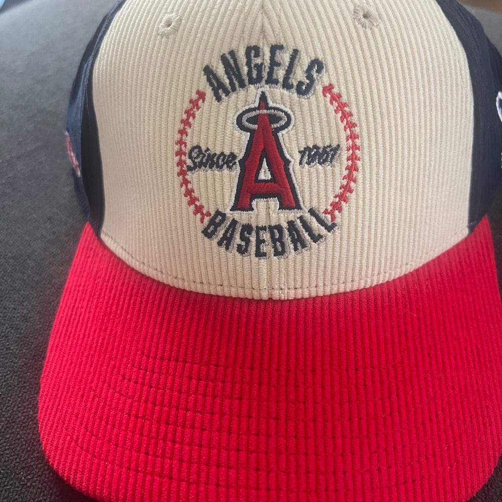 Angels Baseball Cap Red and Cream